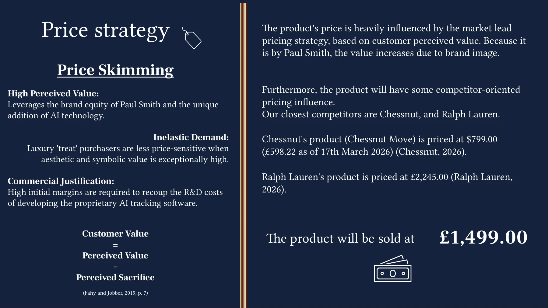 Original slide 7: Pricing proposal. Academic group proposal.