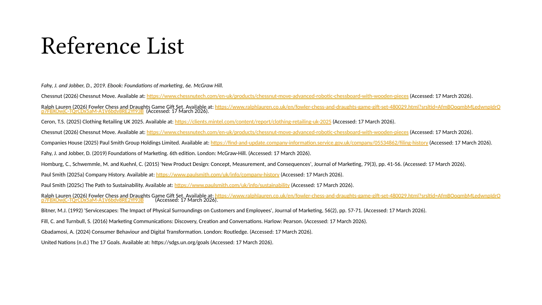 Original slide 13: Group reference list. Academic group proposal.